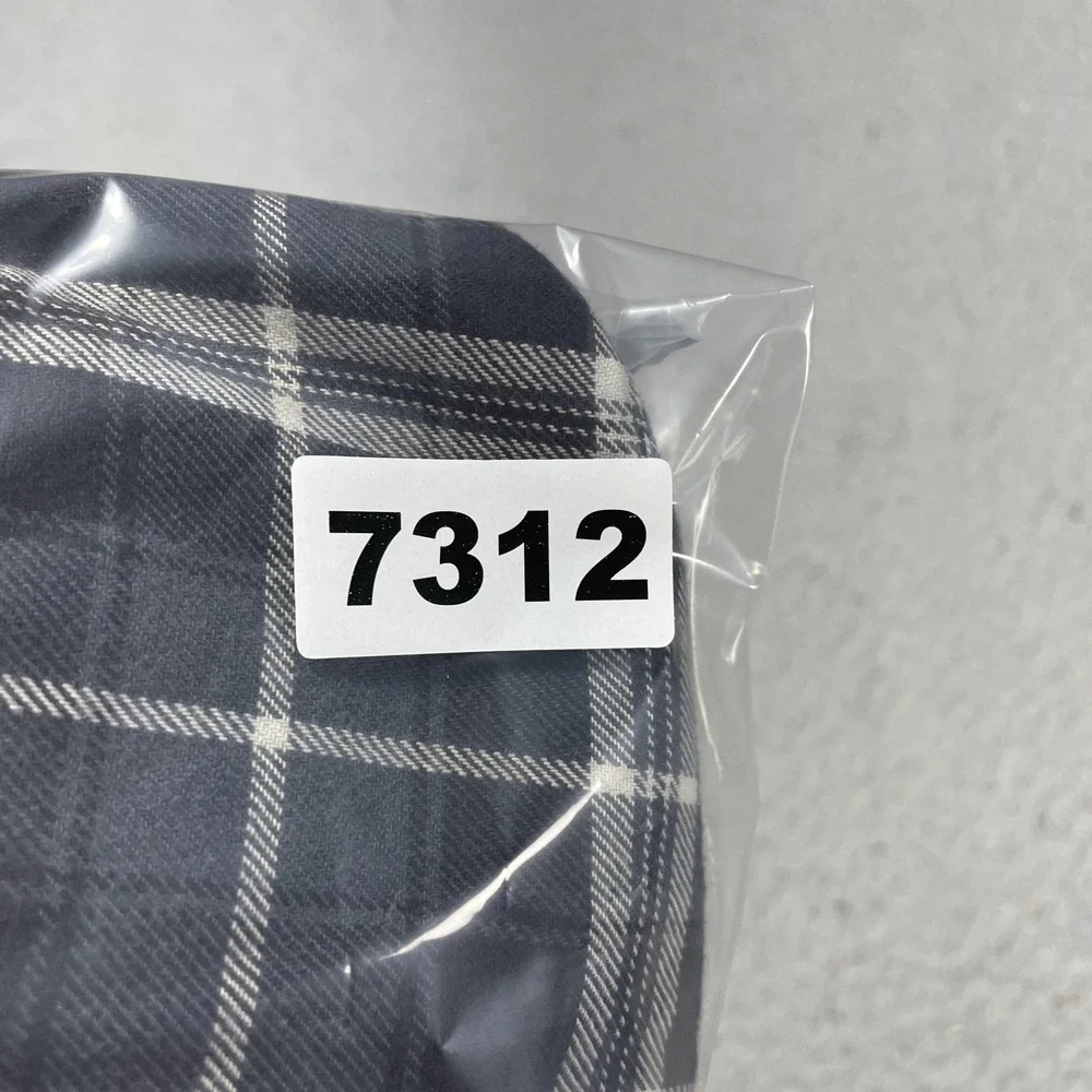 Polo Ralph Lauren Shirt Mens Large Navy Blue Plaid Flannel Button Up Casual‎